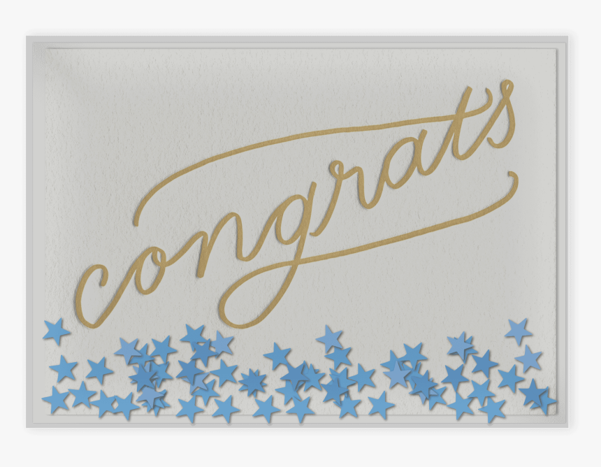 Confetti Congrats Letterpress Card Packaged - Calligraphy, HD Png Download