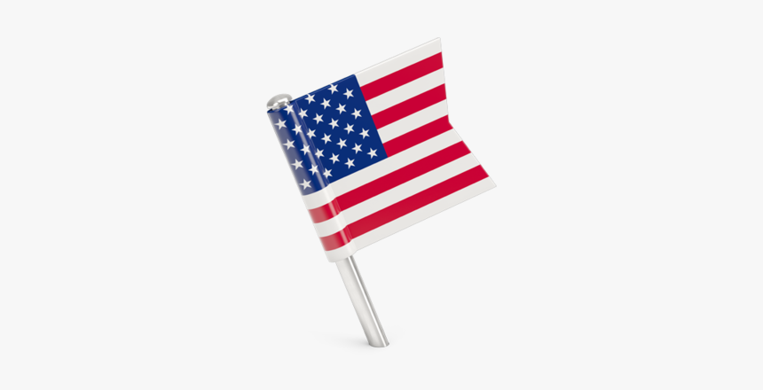 Square Flag Pin - Usa Flag Pin Icon, HD Png Download