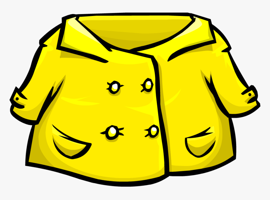 Coat Clipart Yellow Raincoat - Yellow Raincoat Clipart, HD Png Download