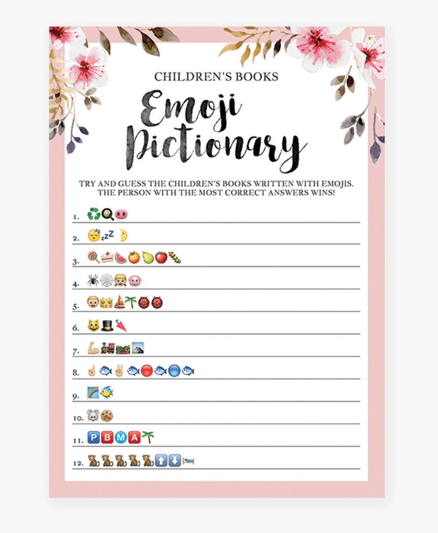 Emoji Pictionary Baby Shower, HD Png Download