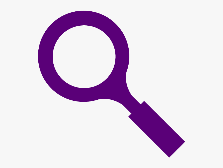 Evaluation Icon Purp - Magnifying Glass Footprint, HD Png Download