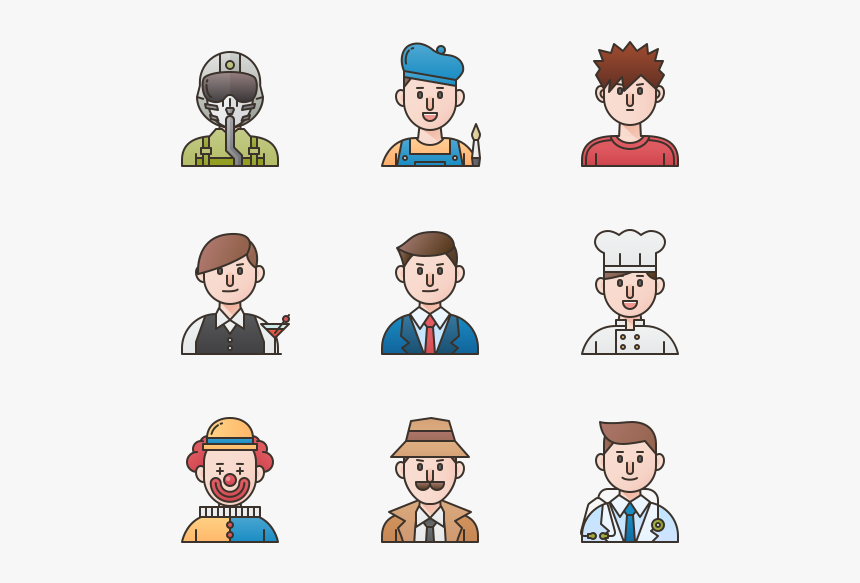 Male Occupations - Cartoon, HD Png Download