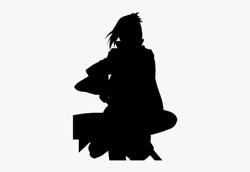 Sasuke Uchiha Png Transparent Images - Female Silhouette Kneeling, Png Download