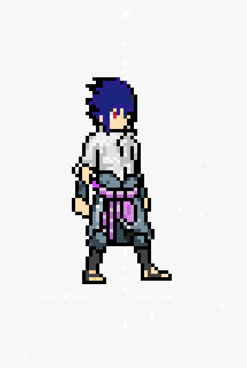 Sasuke Minecraft Pixel Art, HD Png Download