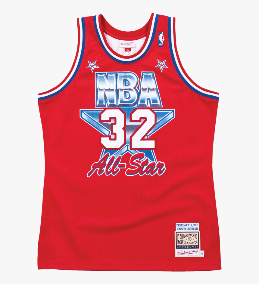 Mitchell & Ness Magic Johnson - Magic Johnson All Star T Shirt, HD Png Download