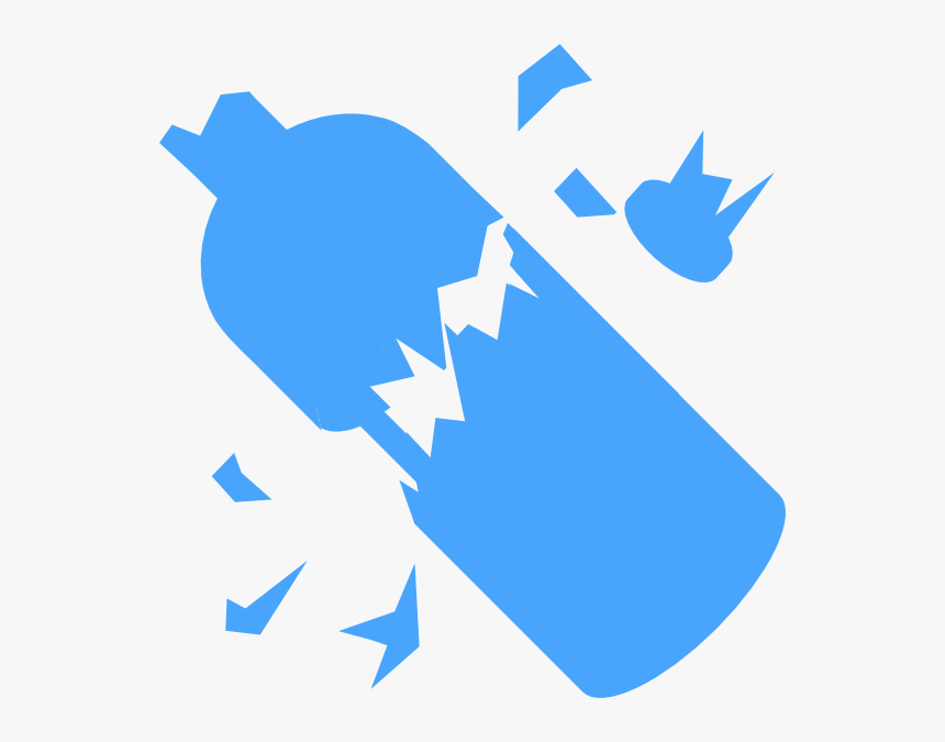 Bottle Svg Clip Arts 570 X 595 Px - Breaking Of Glass Clipart, HD Png Download