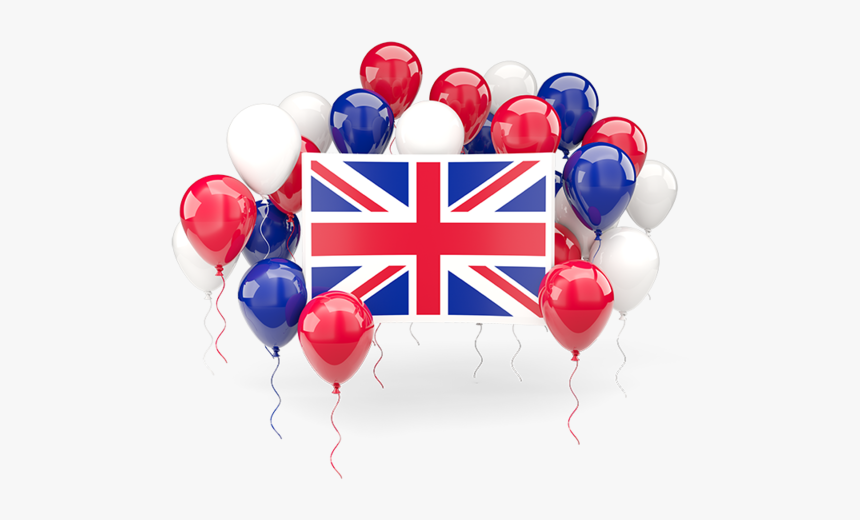 Square Flag With Balloons - United Kingdom Flag Logo, HD Png Download