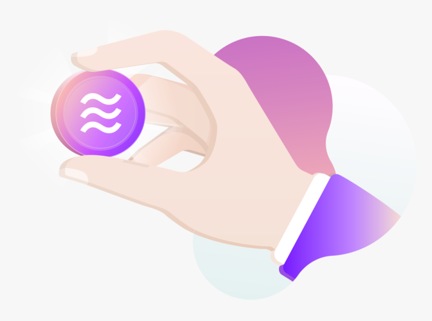 Libra Coin Facebook Crypto Hand - Graphic Design, HD Png Download