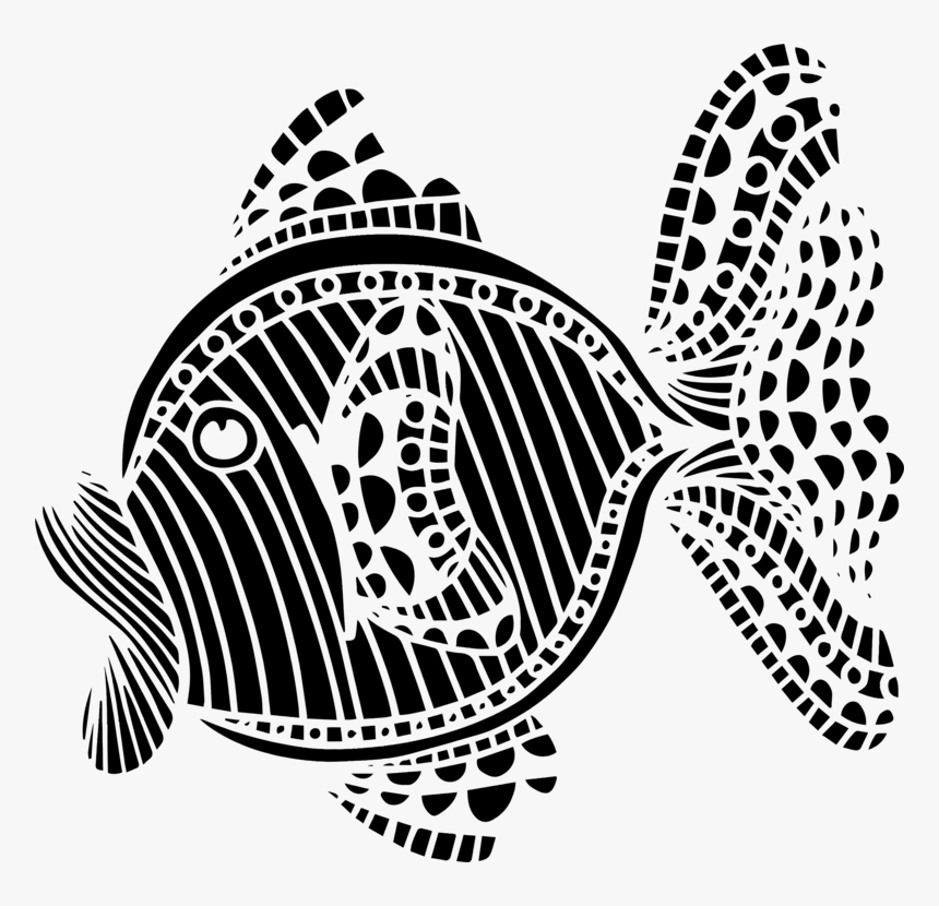 Turtle,monochrome Photography,fish - Fish Silhouette Images Clipart, HD Png Download
