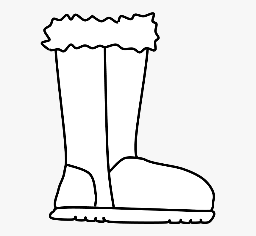 Boots, Fur, Snow, Rain, Black And White - Work Boots, HD Png Download