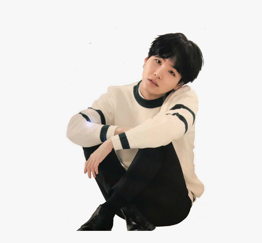 Min Yoongi Black Hair , Png Download - Suga White Background, Transparent Png