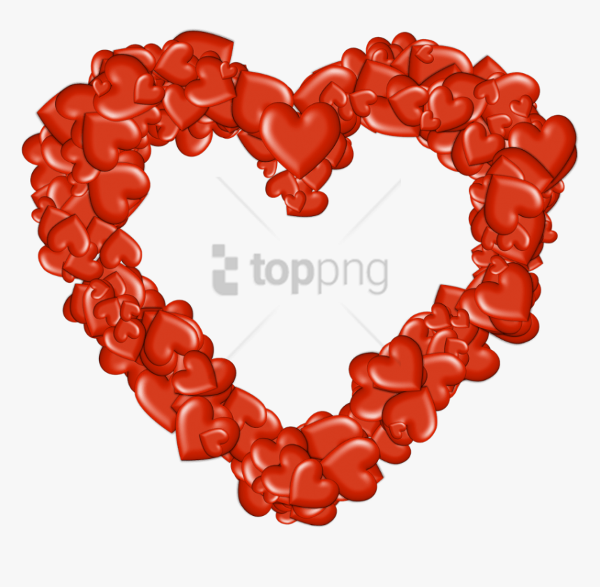 Free Png Download Heart Made Of Hearts Png Images Background - Corazon De Corazones Png, Transparent Png