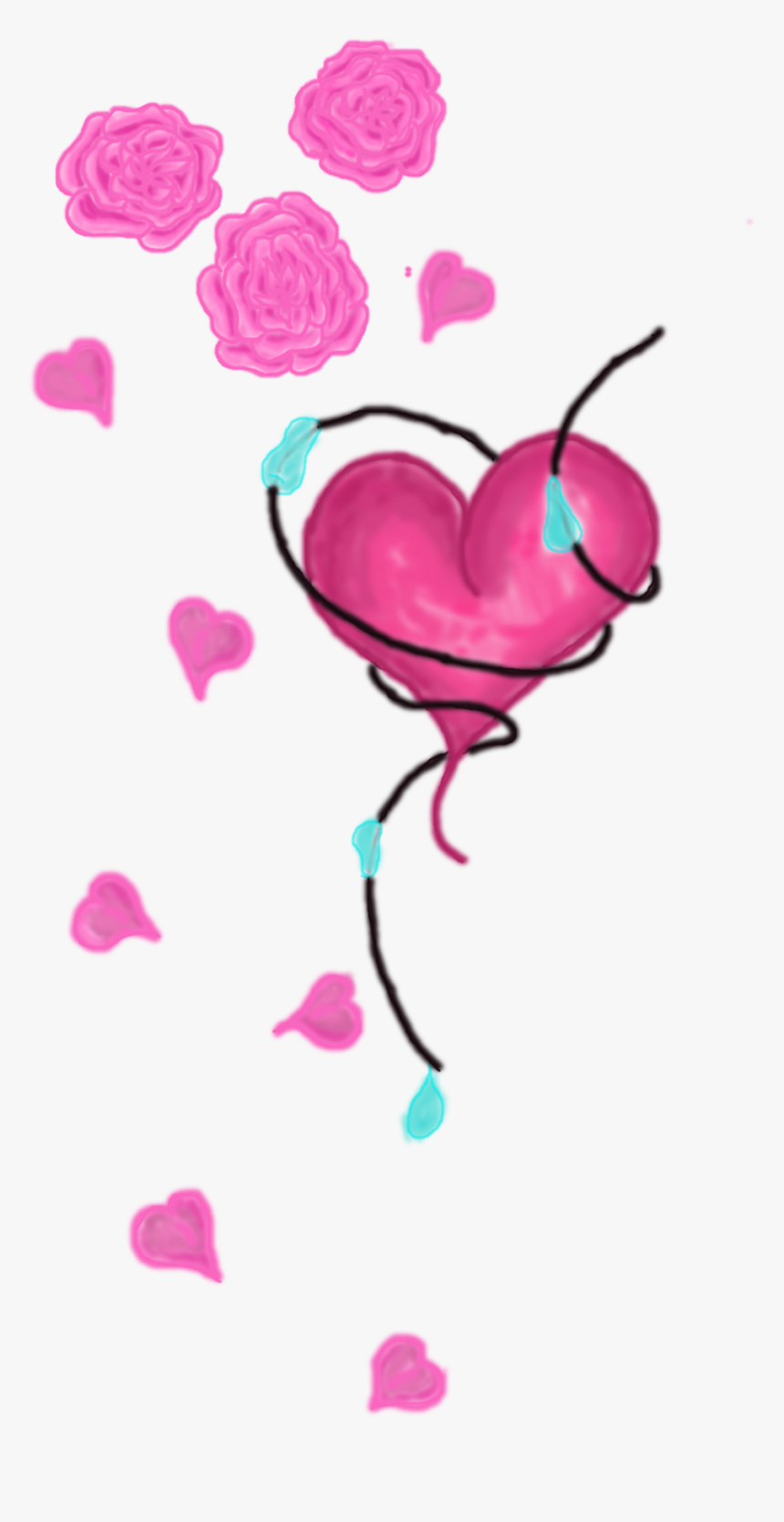 Rose Heart By Sky Star Pixie - Illustration, HD Png Download