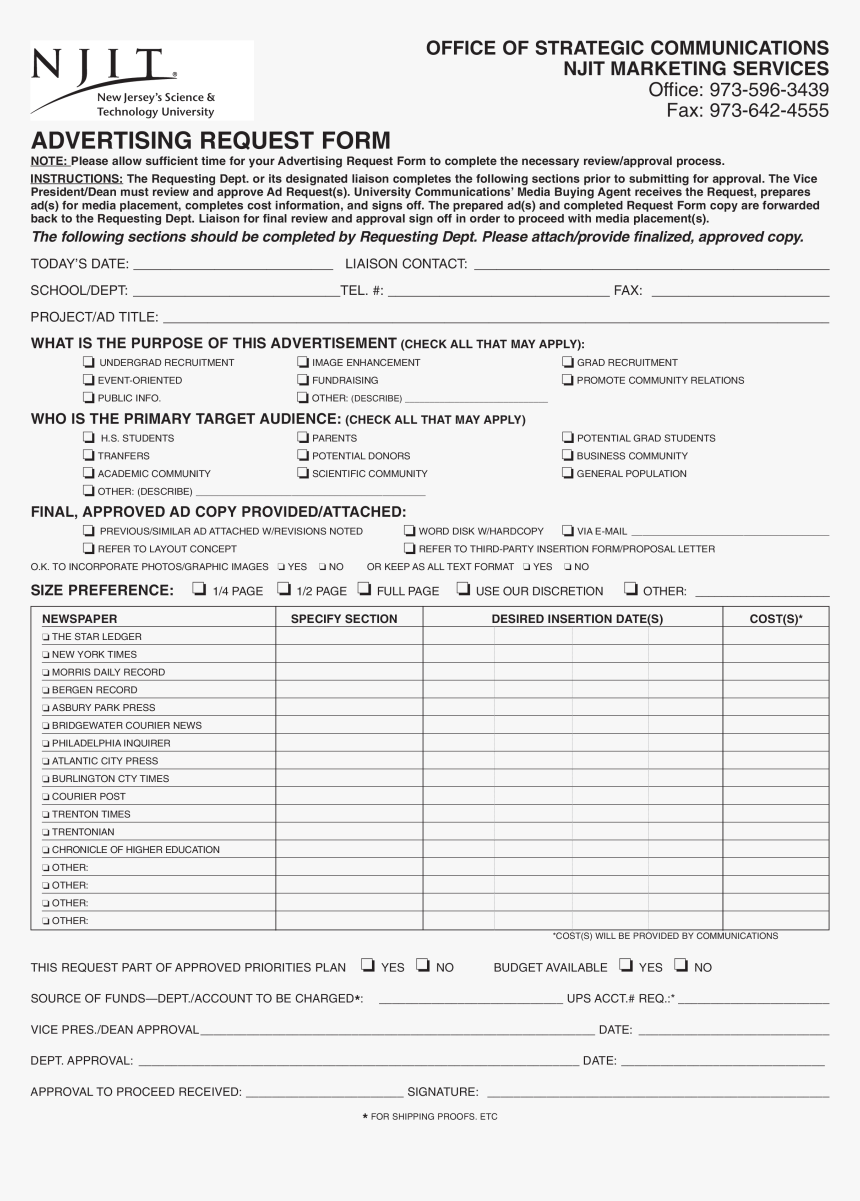 Ad Request Form, HD Png Download