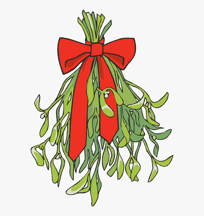 Free Mistletoe Clipart - Clipart Cartoon Mistletoe Ball Transparent, HD Png Download
