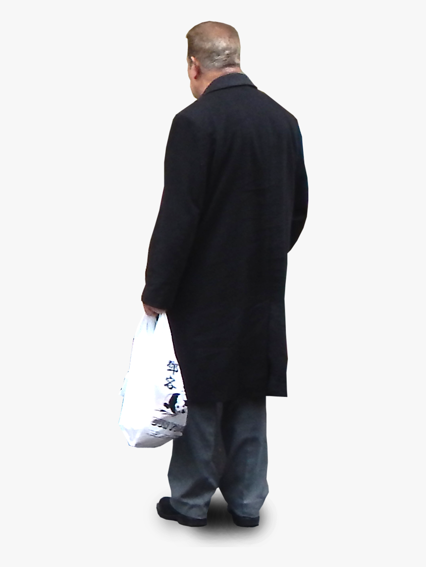 Old Film Texture Png Download - Old Man In Suit Back, Transparent Png