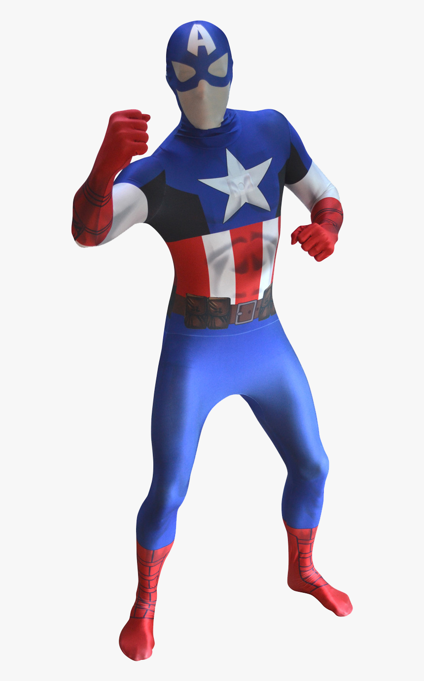 Captain America Png Hd Background - Captain America Morphsuit, Transparent Png