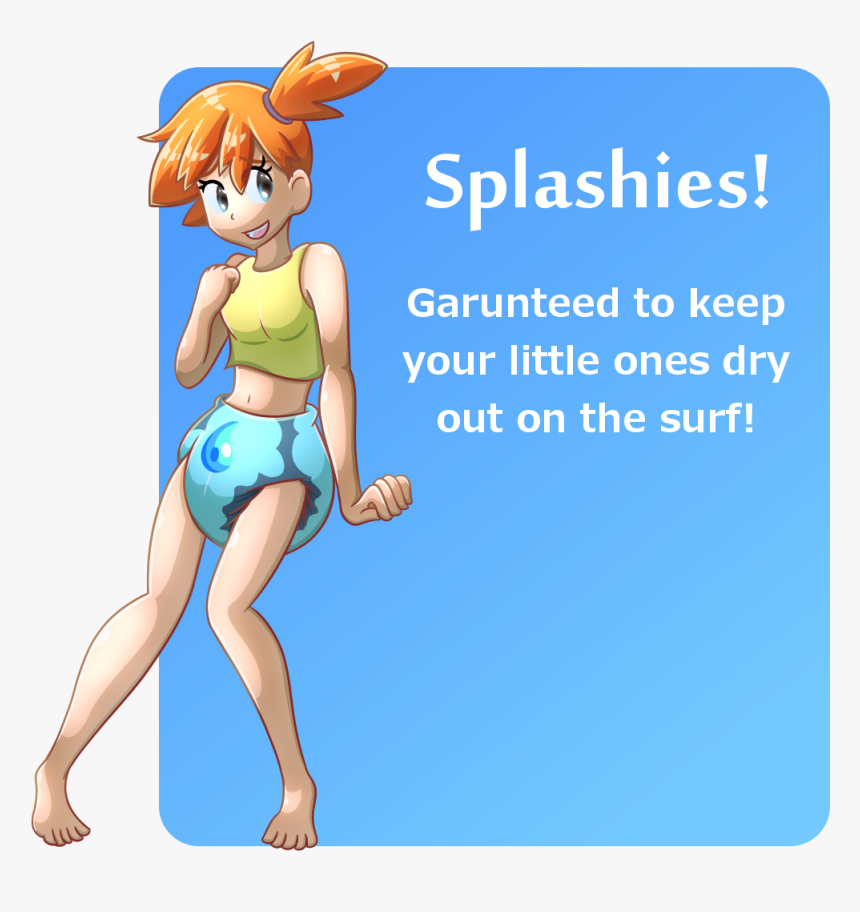 Misty Uses Splahies - Misty In Diapers, HD Png Download