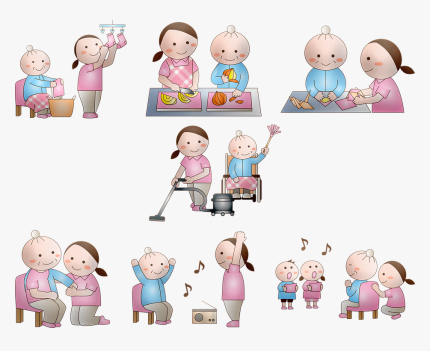 Transparent Senior Citizen Png - Cartoon Caretaker, Png Download