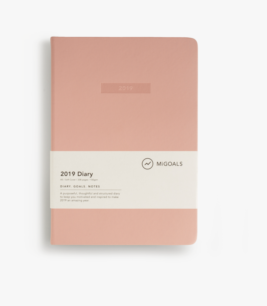 Mi Goals - 2019 Diary - A5 - Soft Cover - Coral , Png - Book, Transparent Png