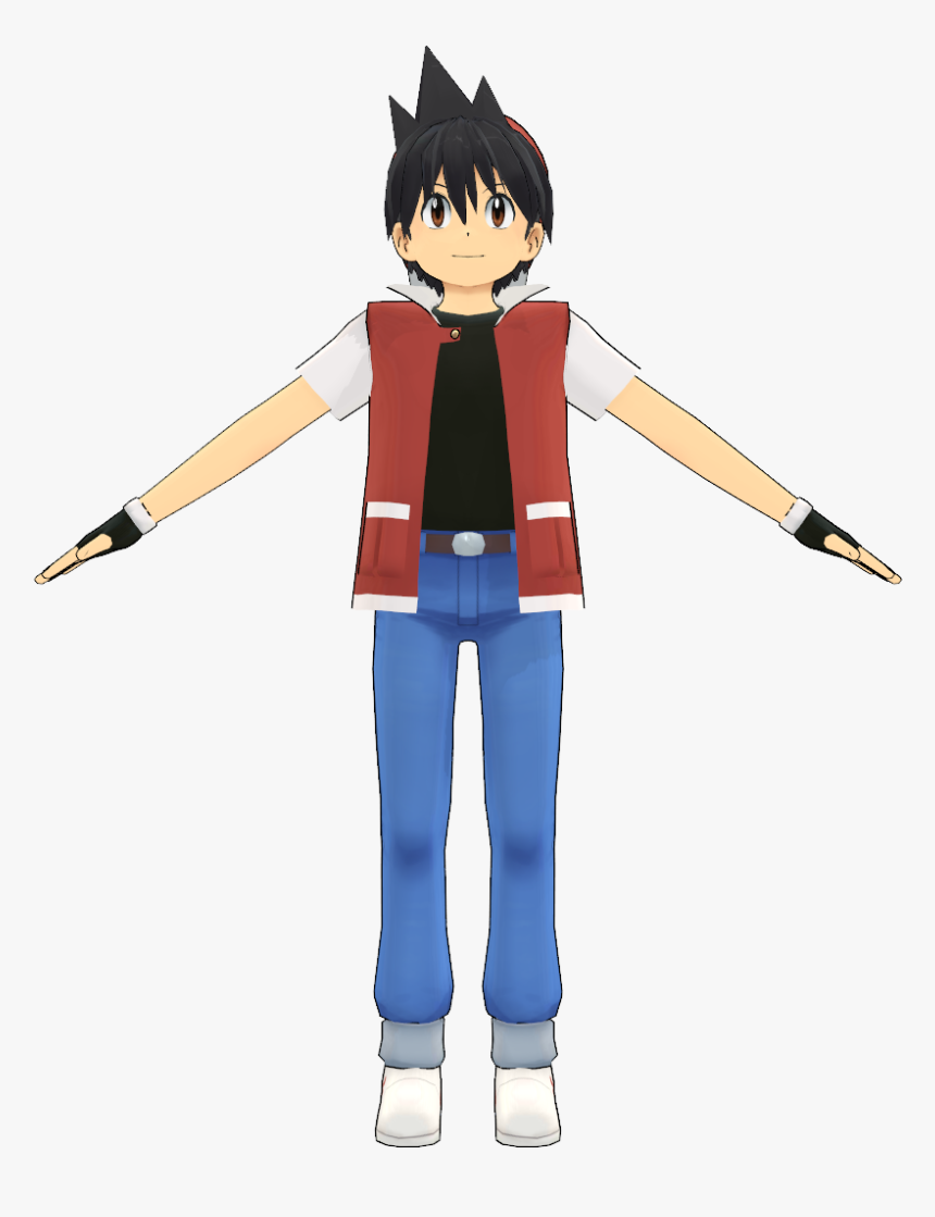 Pokémon Adventures Trainer Red - Cartoon, HD Png Download