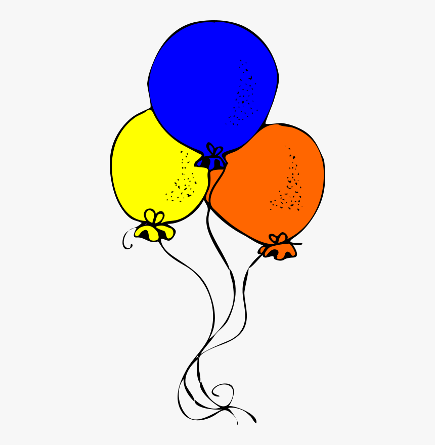 Blue Orange And Yellow Balloons - Letting Go Therapy Worksheets, HD Png Download