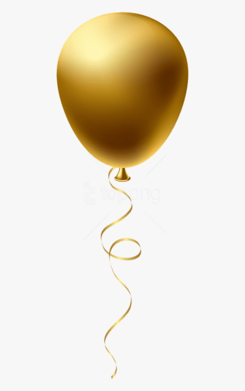 Balloon,yellow,clip Art,illustration,party Supply,smile - Gold Balloons Clip Art, HD Png Download
