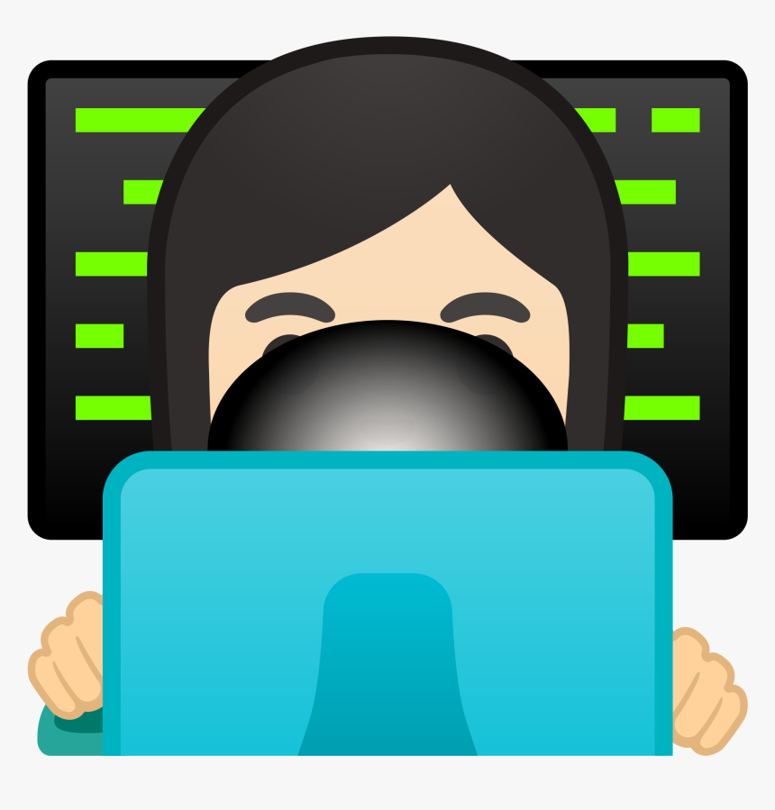 Woman Technologist Light Skin Tone Icon - Emoji Man With Computer, HD Png Download