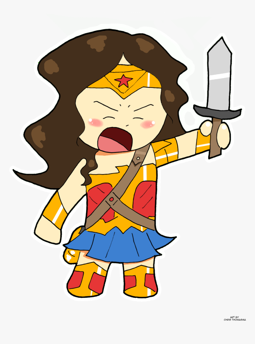 Go To Image - Chibi Wonder Woman Transparent, HD Png Download