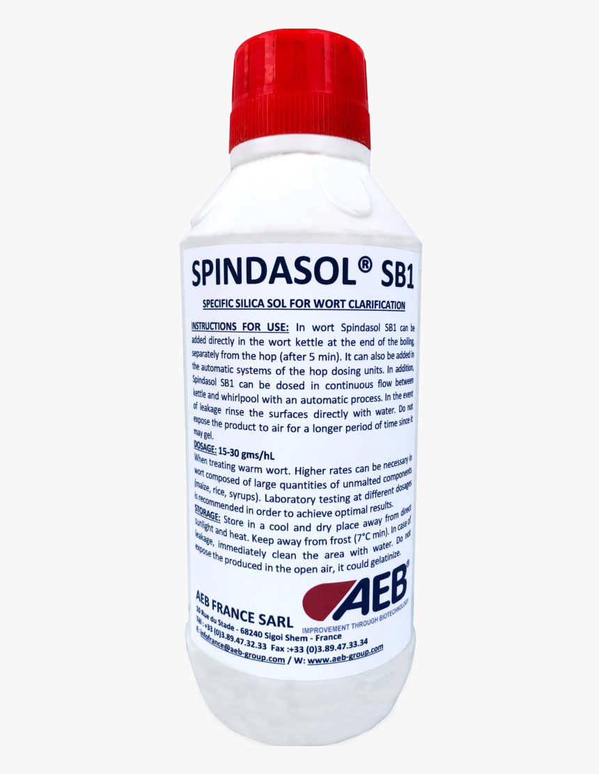 Spindasol Sb1 Specific Silica Sol For Wort Clarification - Bottle, HD Png Download