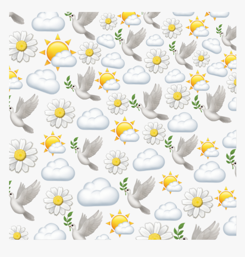 Emoji Emojis White Background Backdrop Cute - White Background With Emoji, HD Png Download