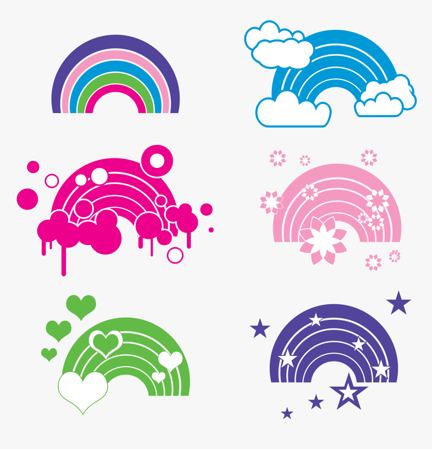 Purple And Pink Rainbow, HD Png Download