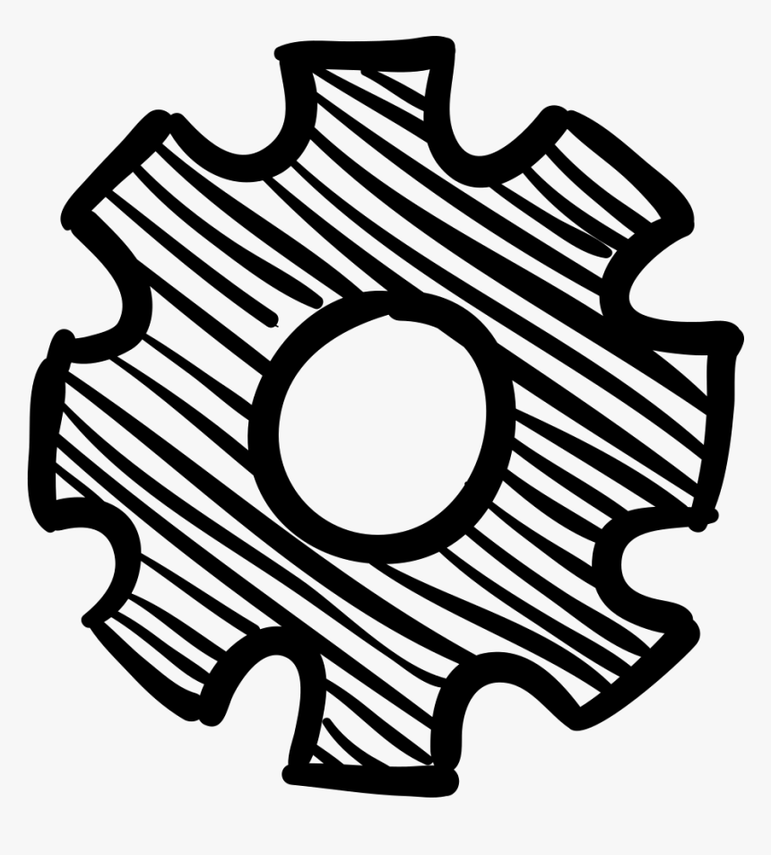 Cogwheel Hand Drawn Tool - Icon Tools Hand Drawn, HD Png Download