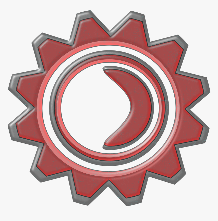 เฟือง สี แดง Png, Transparent Png