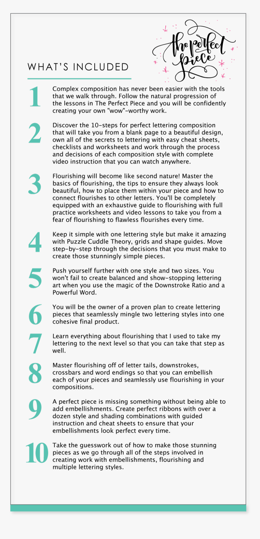 The Perfect Piece Course Benefits And Features, HD Png Download