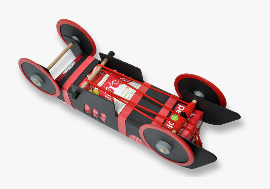 Red Car Mechanism - Cool Rubber Band Car, HD Png Download