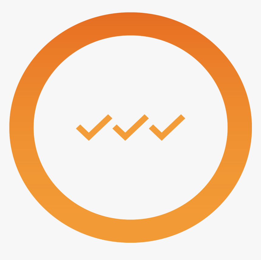 Orange Circle With Three Check Marks - Prohibido Fumar, HD Png Download