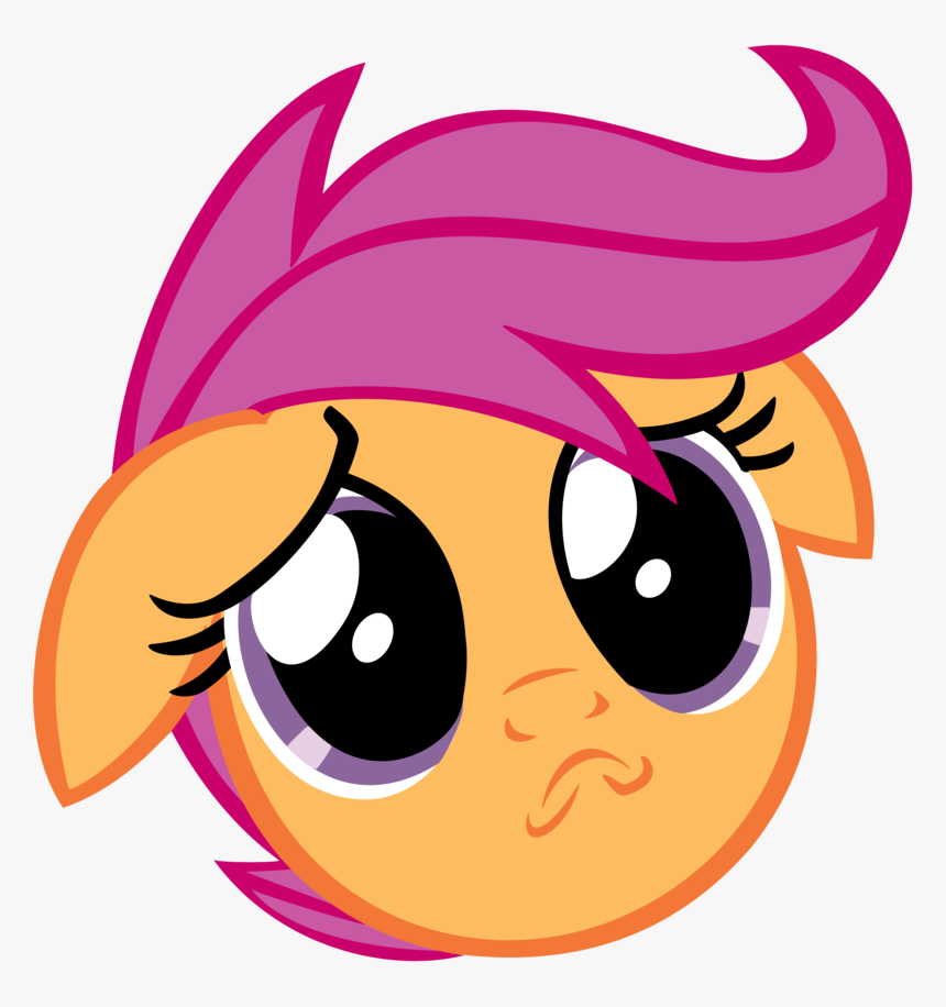 Scootaloo Big Eyes Png Profile Picture - Mlp I Love You, Transparent Png