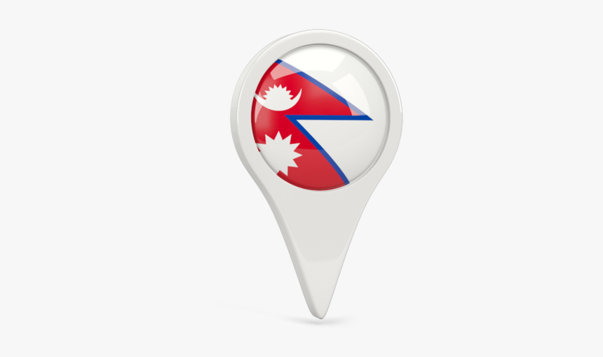 Round Pin Icon - Nepal Flag Png Icon, Transparent Png