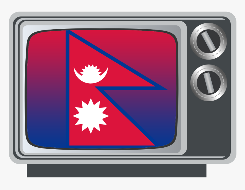 Nepal Flag On Tv - European Tv, HD Png Download