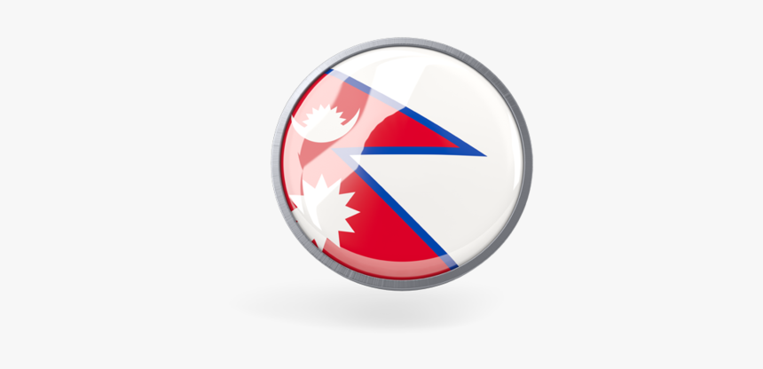 Metal Framed Round Icon - Logo For Flag Nepal, HD Png Download
