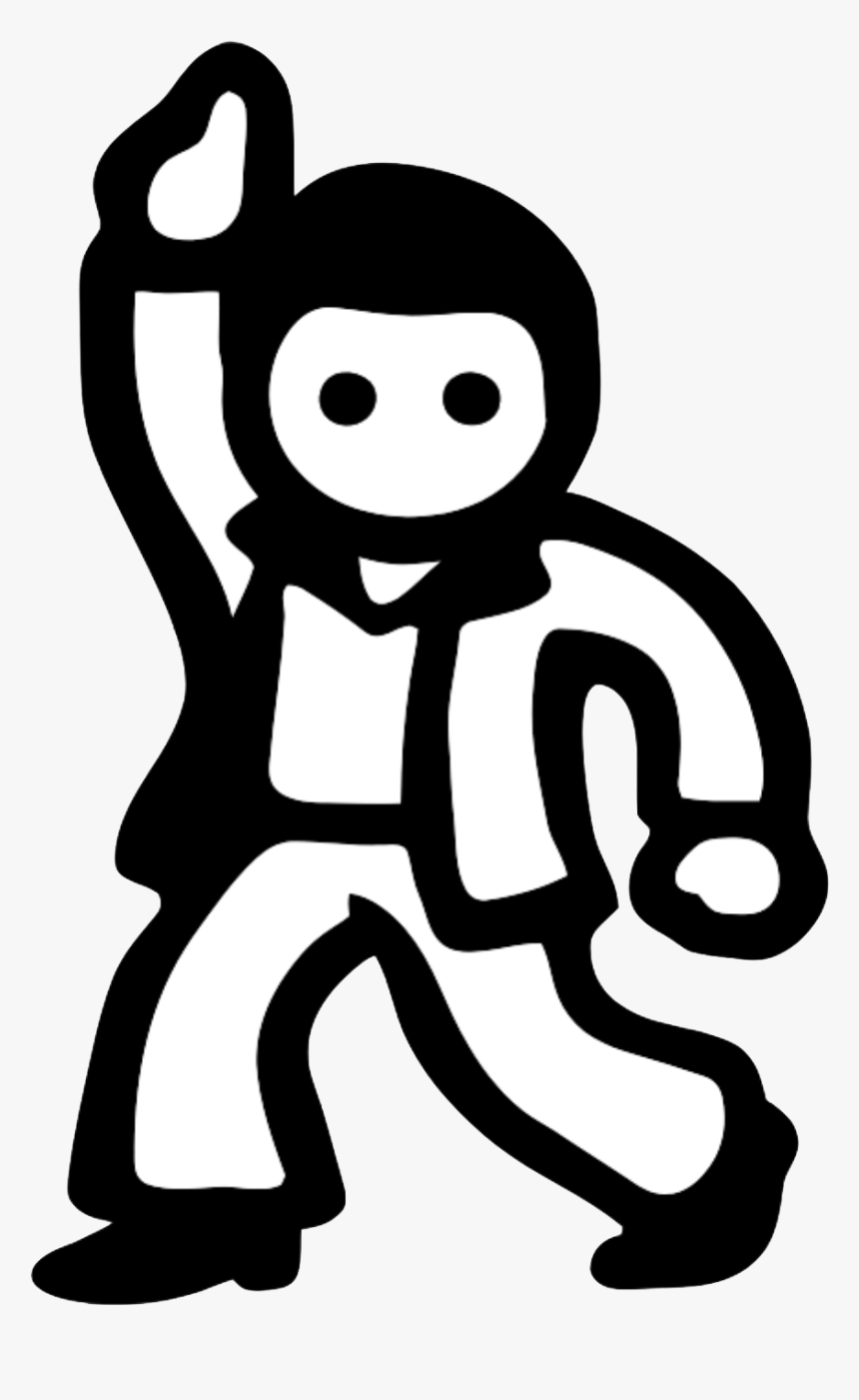 Dance Emoji Black And White, HD Png Download