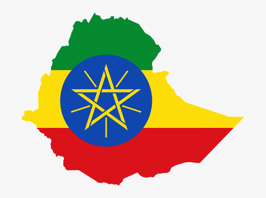 Ethiopia Flag Map - Ethiopian Flag Clip Art, HD Png Download
