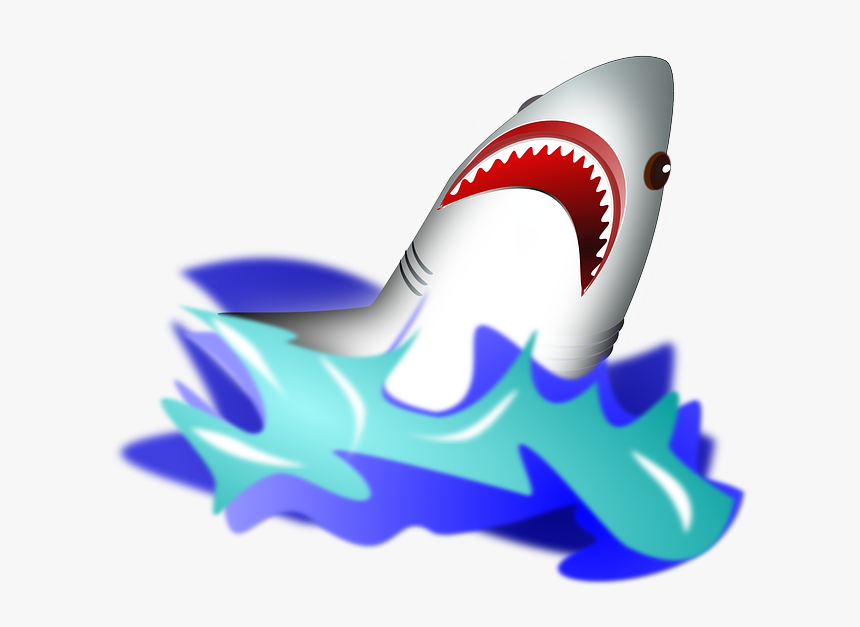 Shark In Water Clipart, HD Png Download