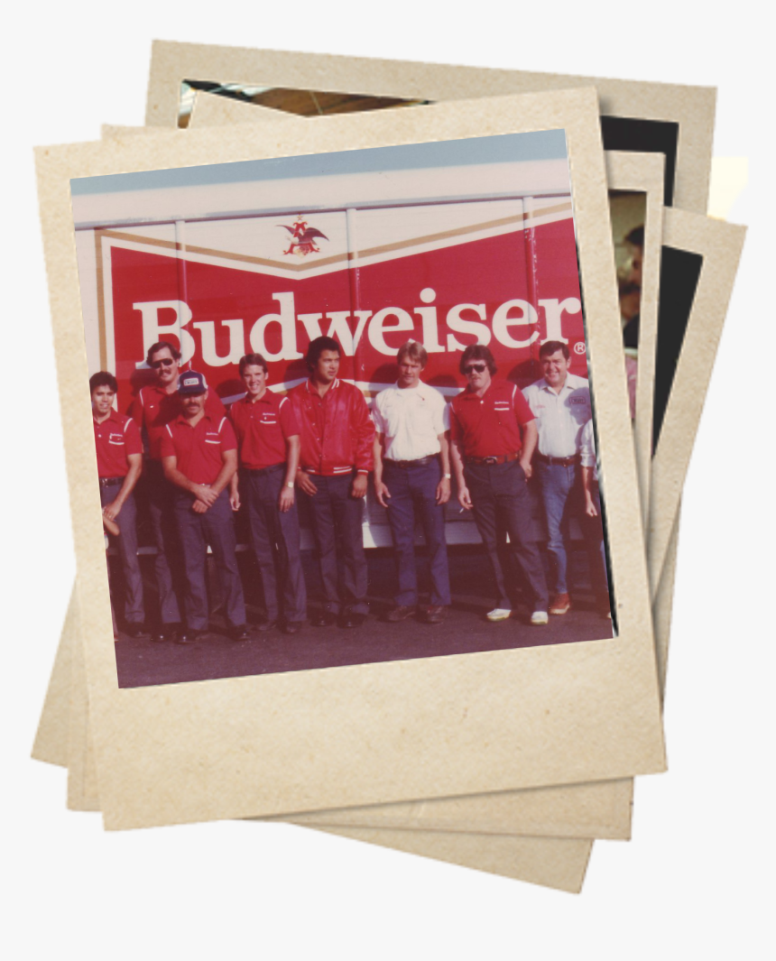 Polaroid Of Heimark Employees And Budweiser - Vintage Polaroid Image Png, Transparent Png