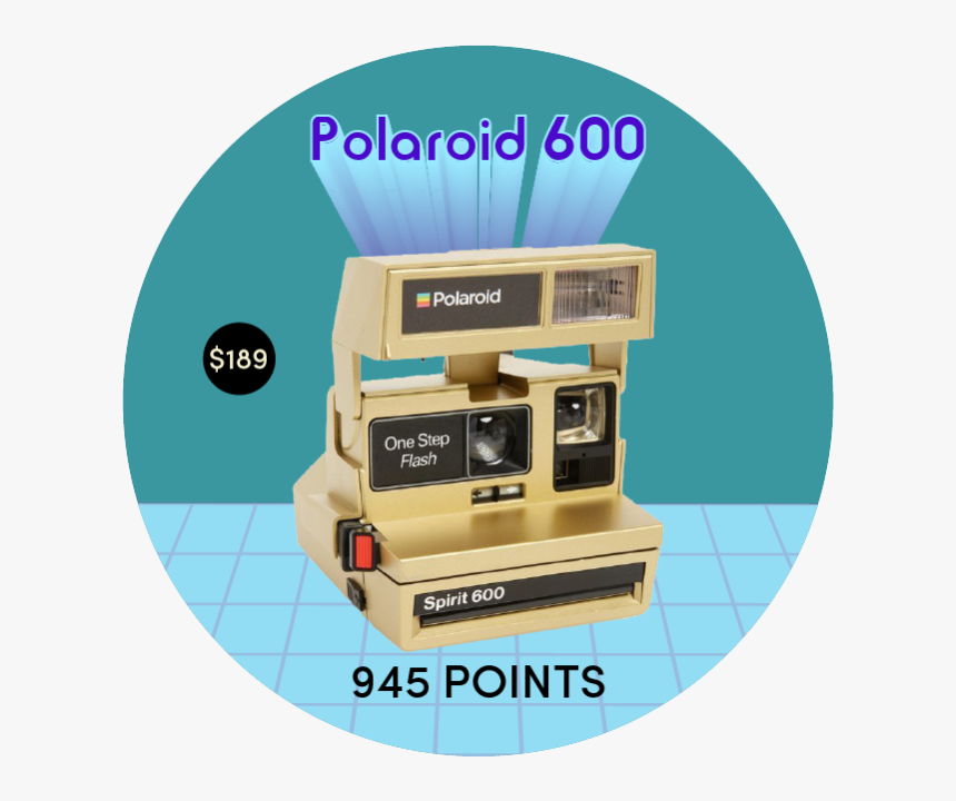 Gold Polaroid Camera, HD Png Download