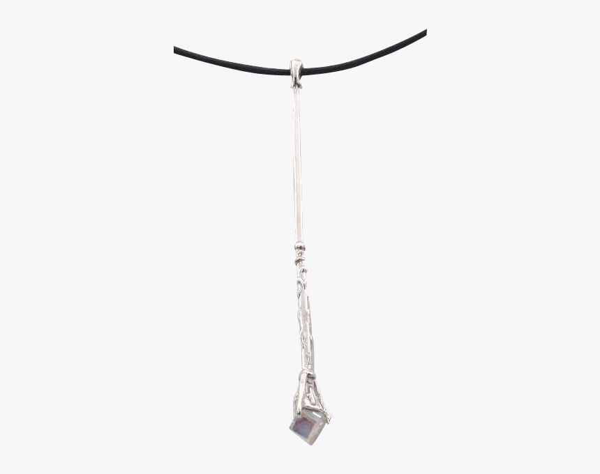 Sterling Silver Wizard Staff Necklace - Silver, HD Png Download