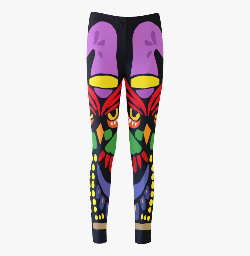 Colorful Owl Wizard Abstract Cassandra Women S Leggings - Leggings, HD Png Download
