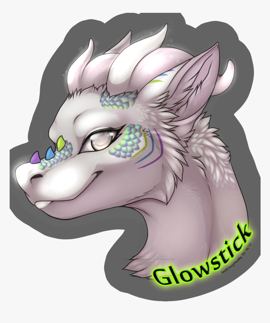 Glowstick Headshot Badge Com - Cartoon, HD Png Download