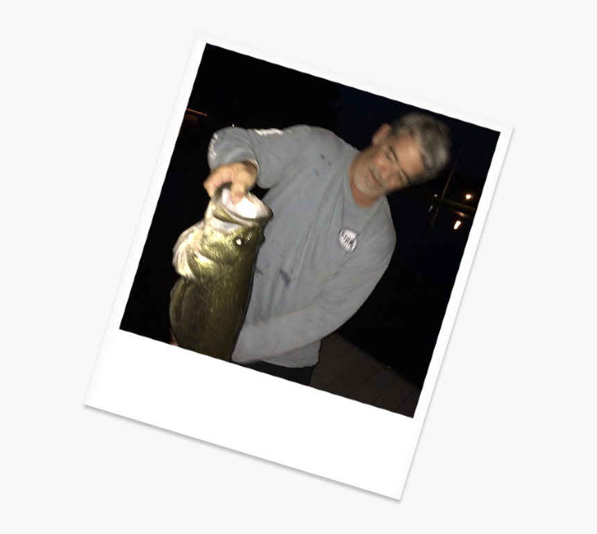 Man Holding A Fish He Caught Fishing In Our Pond - Picture Frame, HD Png Download